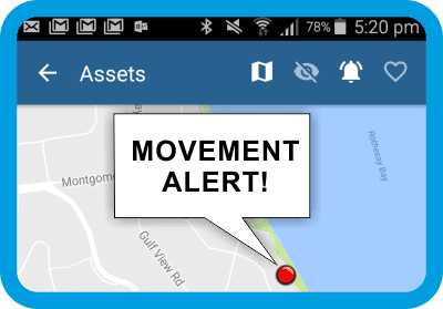 movement alert gps non powered assets